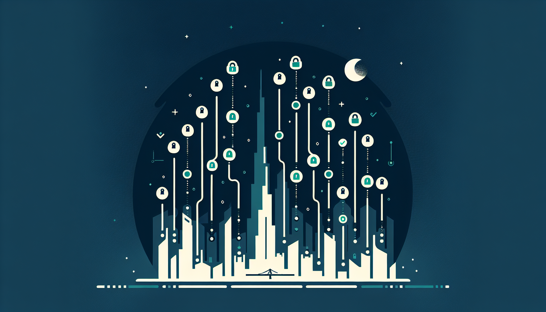 Commodity trade finance review of freight procurement documentation and audit trail; editorial illustration.